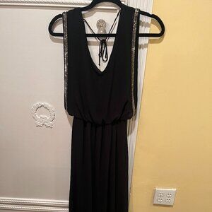 NEXT UK Branded Full Length Black Maxi Formal Dress with Beading Size US 6 NWT